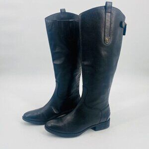 Sam Edelman Size 7.5M Black Penny Leather Riding Tall Boots